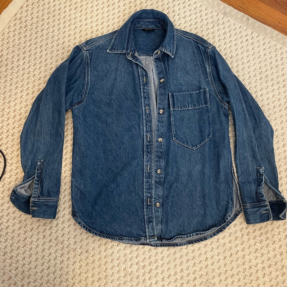 Massimo Dutti Blue Denim Shirt